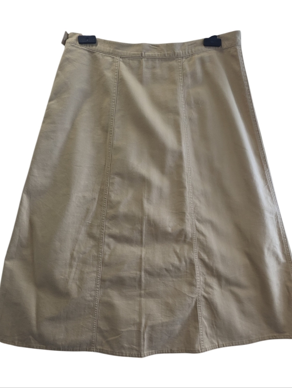 L.L. Bean A-Line Skirt in Khaki Size 16.  Mustard Yellow